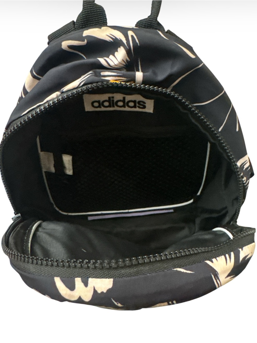 Adidas Logo Mini Black Nylon Backpack with Butterfly Accents - Picture 6 of 7